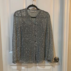 Long sleeve button down blouse